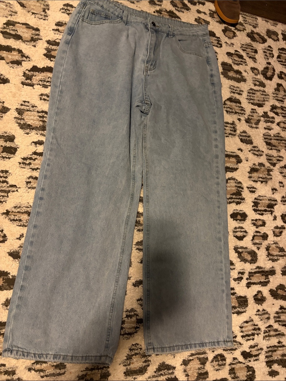 SHEIN Light Blue Wide-Leg Women's Jeans
